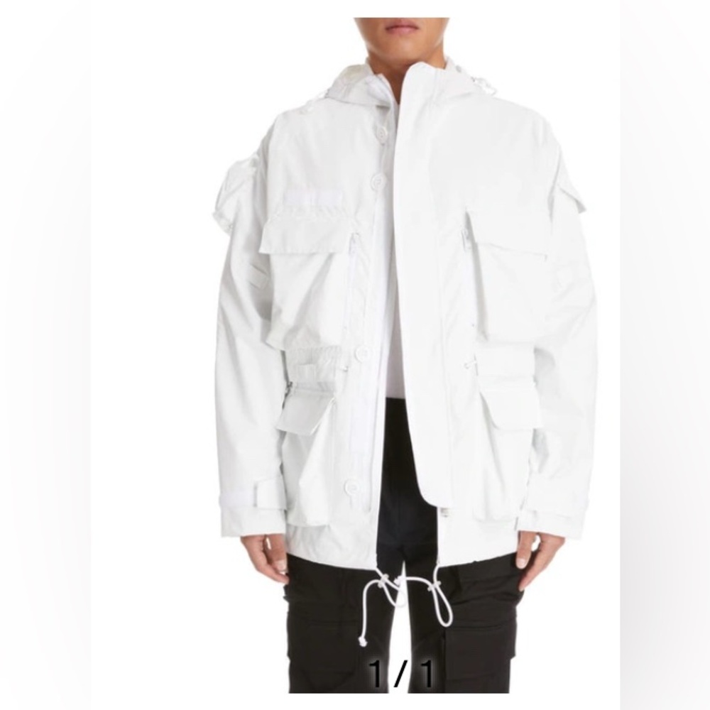 NEW GIVENCHY Military Effect Hooded Nylon Windbreaker Jacket Coat